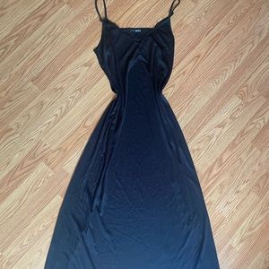 Long Satiny Slip Dress